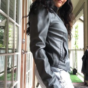 Faux leather jacket